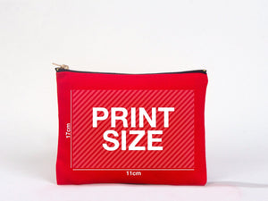 Red Clutch Bag 8"x6" – Custom Logo Makeup & Cosmetic Pouch, Bridesmaid Gift - Pamusan.com