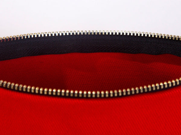 Red Clutch Bag 8"x6" – Custom Logo Makeup & Cosmetic Pouch, Bridesmaid Gift - Pamusan.com