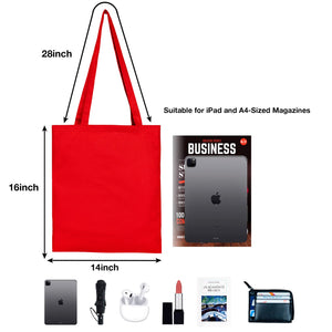 Red Cotton Tote Bag – 8 oz, Durable, Reusable & Eco - Friendly - Pamusan.com