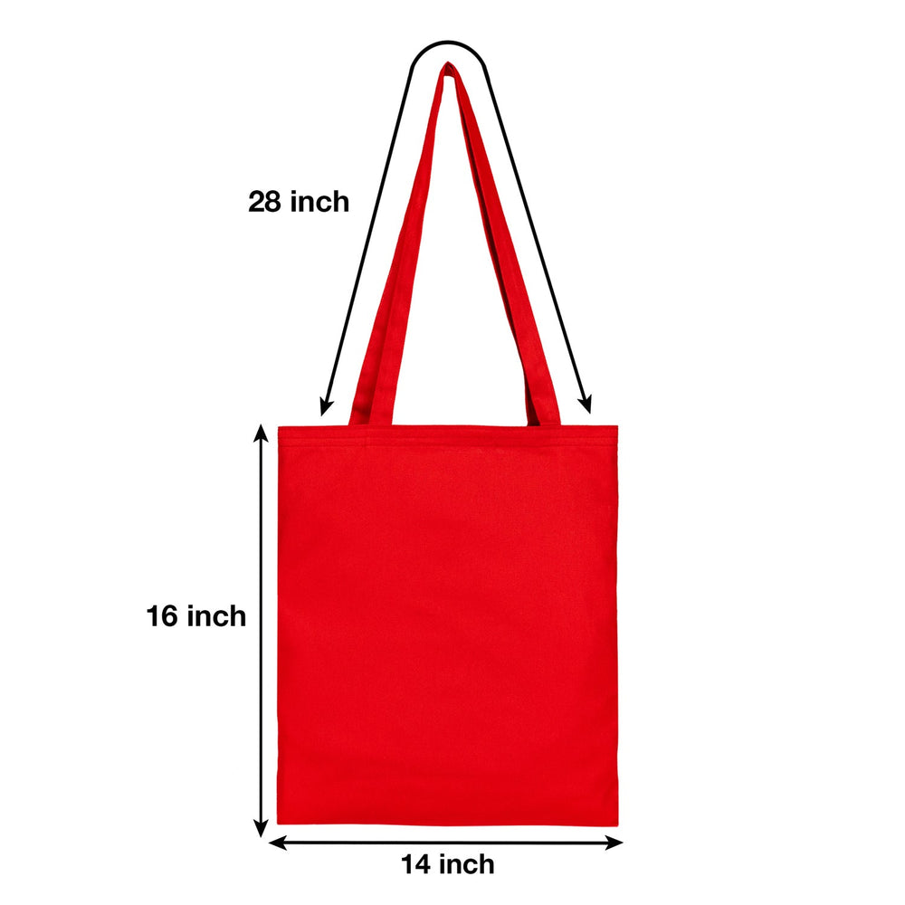 Red Cotton Tote Bag – 8 oz, Durable, Reusable & Eco - Friendly - Pamusan.com