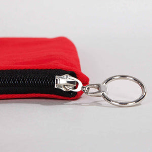 Red Cotton Zippered Clutch Pouch – 12" × 8" (30 × 21 cm) – 10 oz Fabric - Pamusan.com