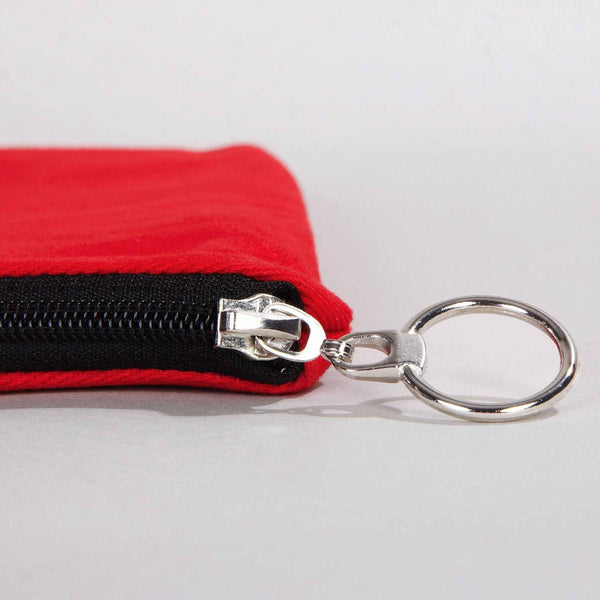 Red Cotton Zippered Clutch Pouch – 12" × 8" (30 × 21 cm) – 10 oz Fabric - Pamusan.com