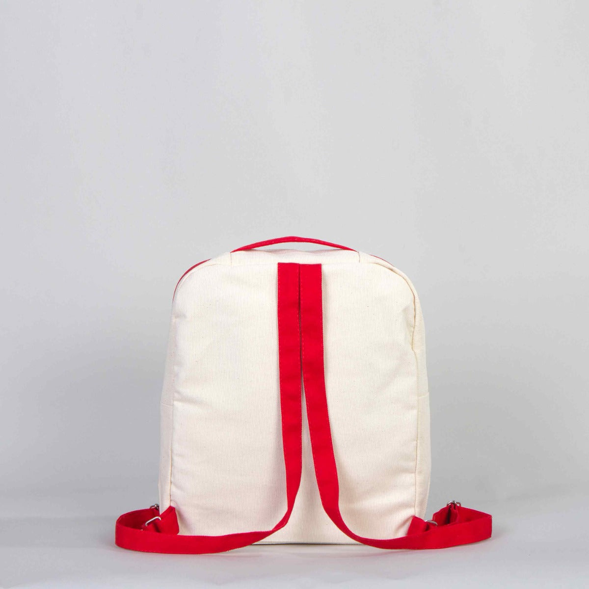 Red Handle VIP Canvas Backpack 10"W x 13"H x 4"L (25 cm x 32 cm x 10 cm) -  (Customize)