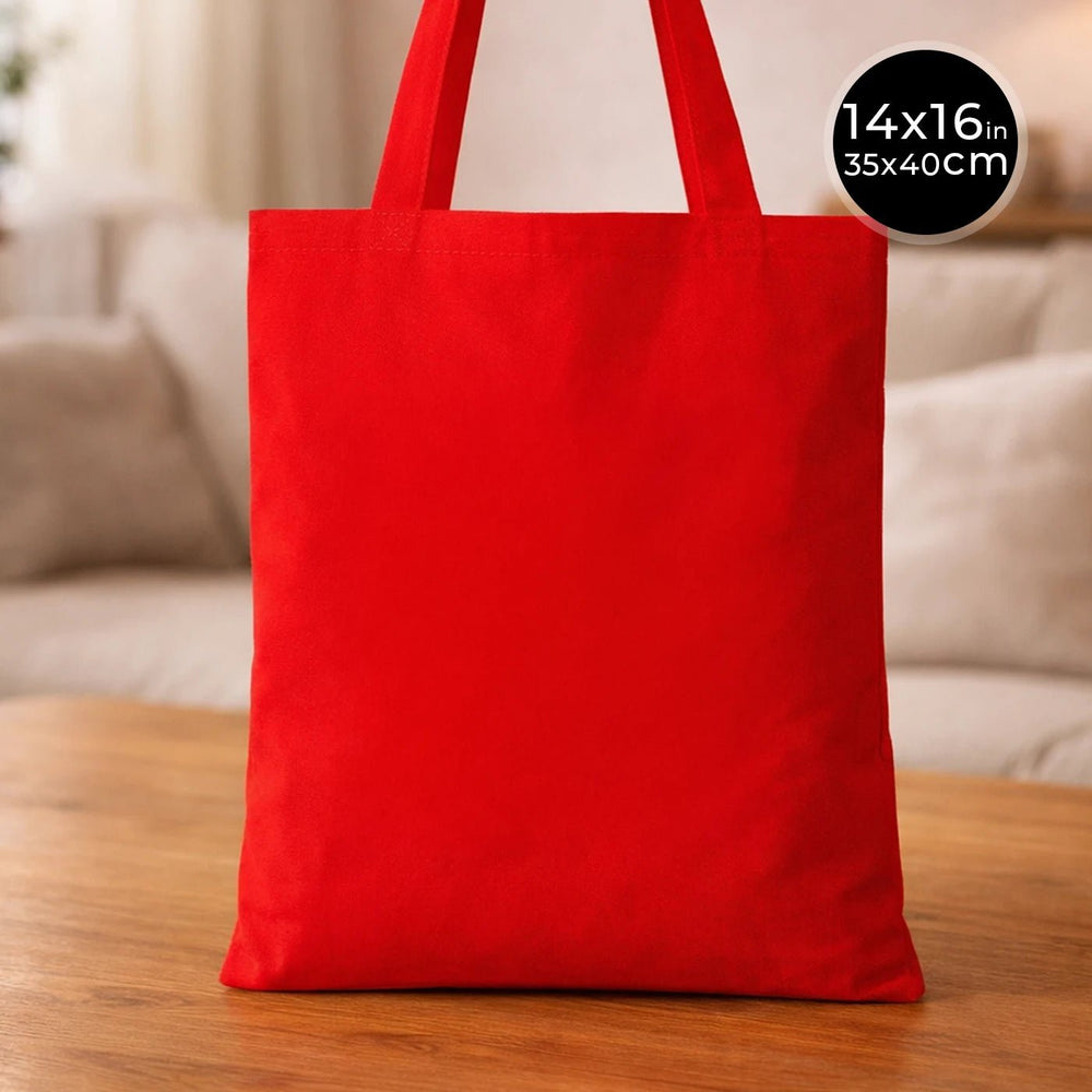 Red Raw Cotton Diaper Bag – 14x16 inch, Durable & Reusable Bags - Pamusan.com