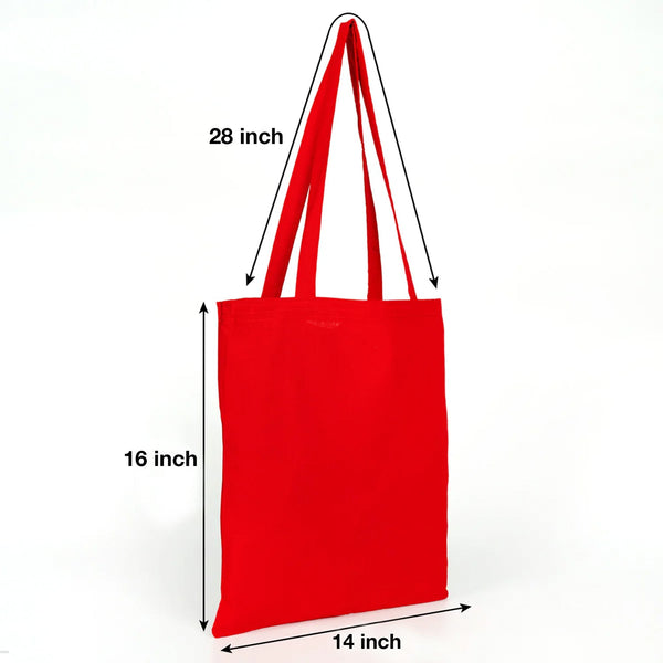 Red Raw Cotton Diaper Bag – 14x16 inch, Durable & Reusable Bags - Pamusan.com