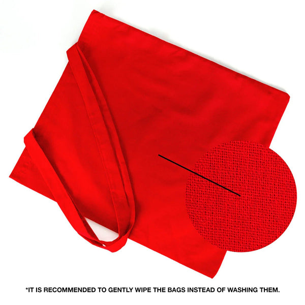 Red Raw Cotton Diaper Bag – 14x16 inch, Durable & Reusable Bags - Pamusan.com