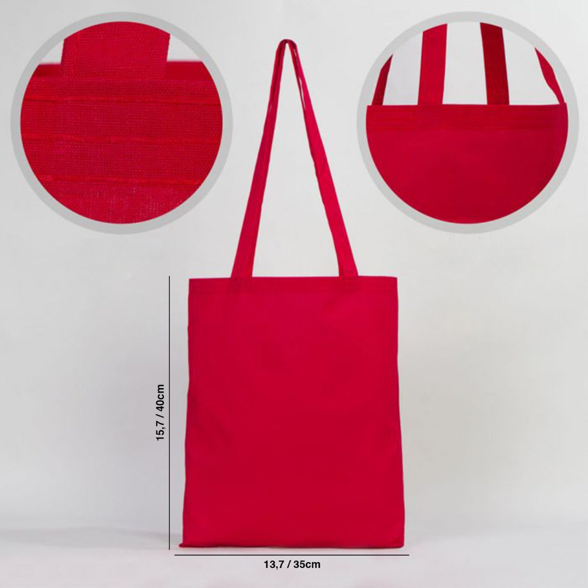 Red Tote Bag 14"W x 16"H (35x40cm)