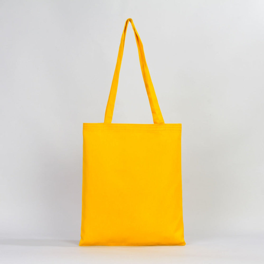 Yellow Gabardine Tote Bag – 14"x16" Blank Reusable Cotton Bag