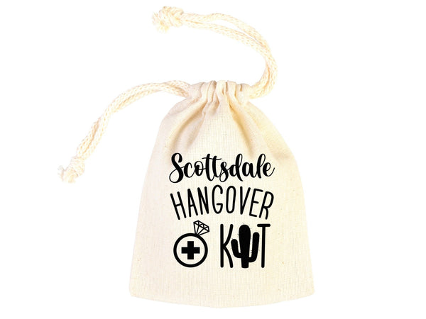 Organic Hangover Recovery Kit Bags for Events - 100% Cotton Drawstring Pouches - Pamusan.com