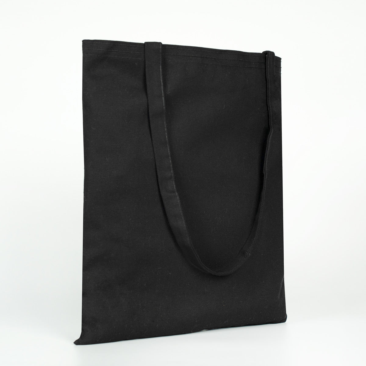 Black Canvas Tote Bag – Large 14"x16" Eco-Friendly Cotton Shopping Bag