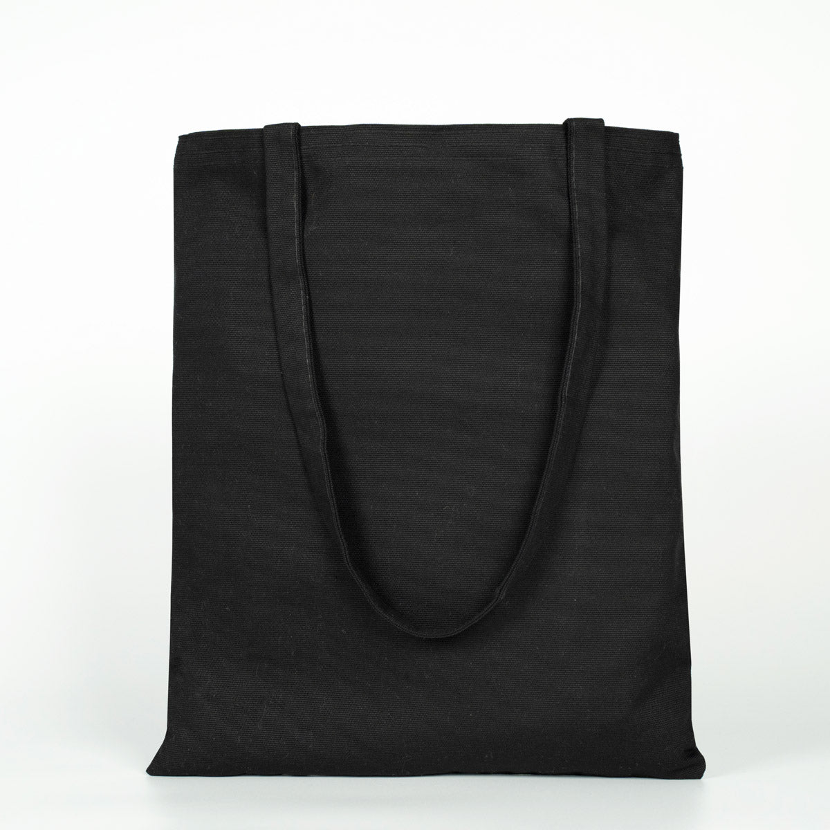 Black Canvas Tote Bag – Large 14"x16" Eco-Friendly Cotton Shopping Bag