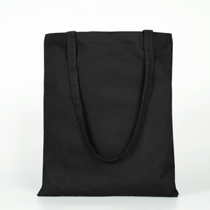 Black Canvas Tote Bag – Large 14"x16" Eco-Friendly Cotton Shopping Bag