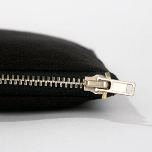 Clutch Bag Black 8"x6" – Cotton Zipper Cosmetic & Reusable Makeup Pouch