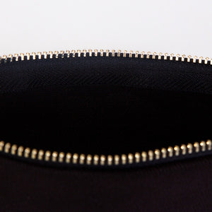 Clutch Bag Black 8"x6" – Cotton Zipper Cosmetic & Reusable Makeup Pouch