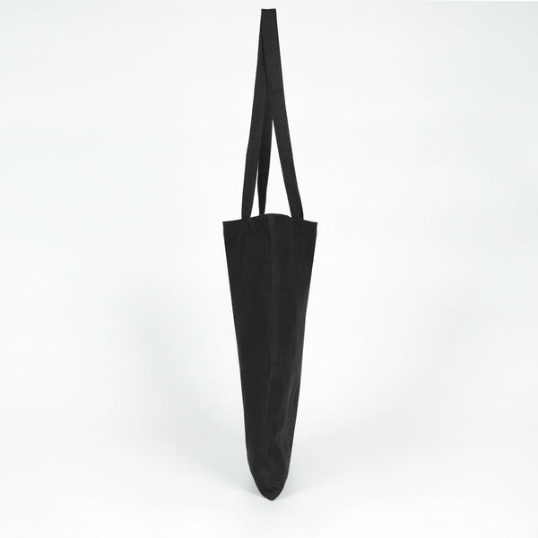 Black Canvas Tote Bag – Large 14"x16" Eco-Friendly Cotton Shopping Bag