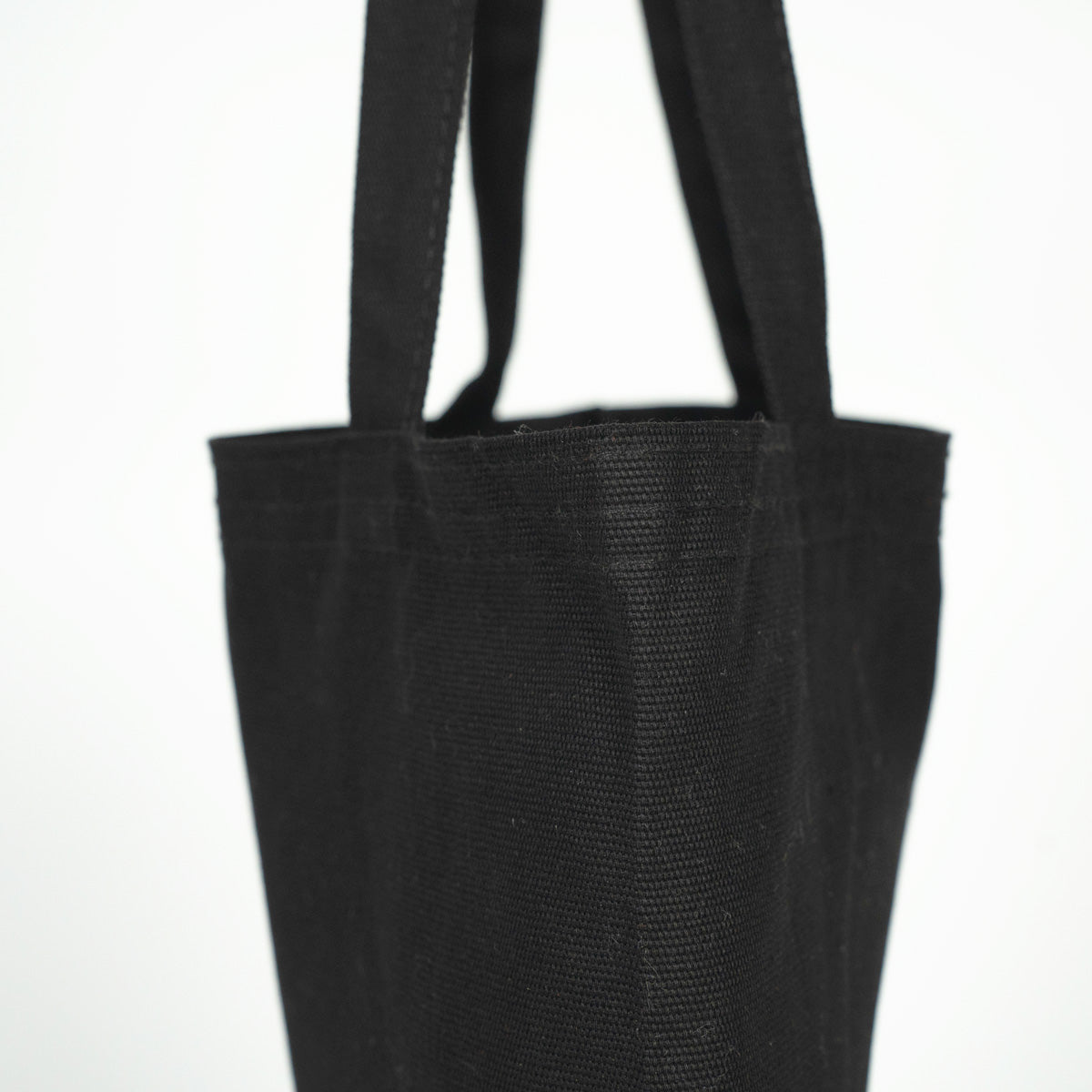 Black Canvas Tote Bag – Large 14"x16" Eco-Friendly Cotton Shopping Bag