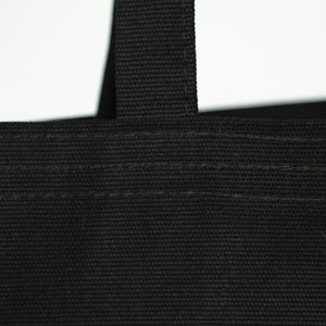 Black Canvas Tote Bag – Large 14"x16" Eco-Friendly Cotton Shopping Bag