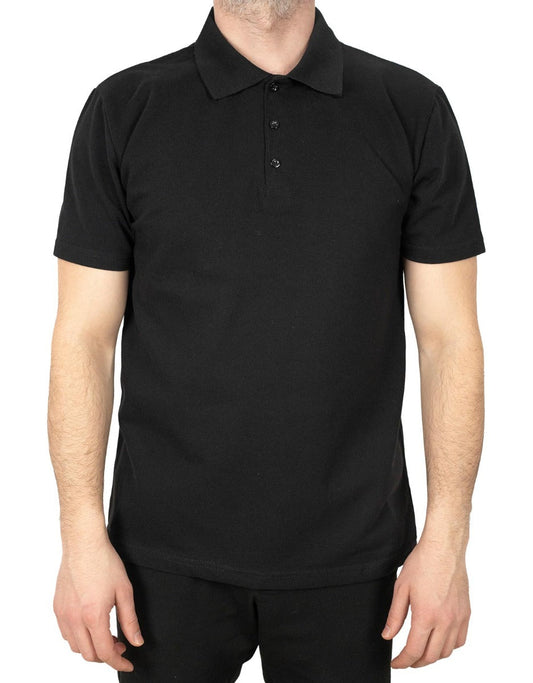 Polo Collar T-Shirt Black