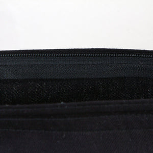 Black Gabardine Tote Bag With Zipper 14"W x 16"H – Blank Cotton Shopping & Gift Bag