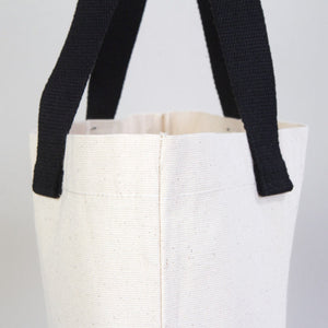 Canvas Tote Bag with Black Handles – 18"W x 14"H x 3"L Durable Reusable Cotton Bag