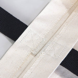 Canvas Tote Bag with Black Handles – 18"W x 14"H x 3"L Durable Reusable Cotton Bag