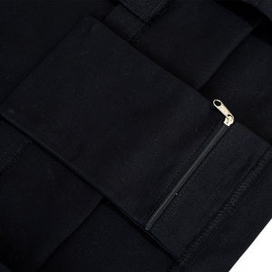 Black Canvas Beach Bag 19"x16"x4" – Large Eco-Friendly Tote for Shopping & Travel