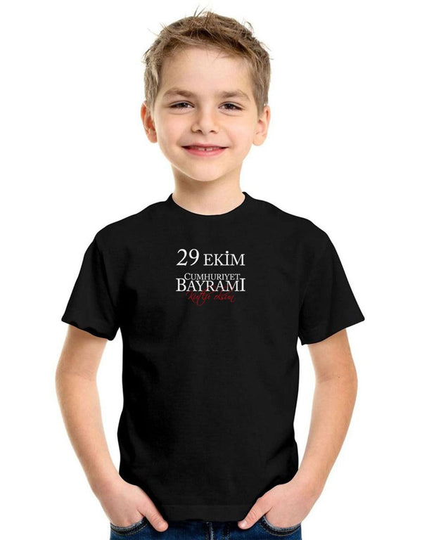 Printed Promotional Children's T-Shirt - Black