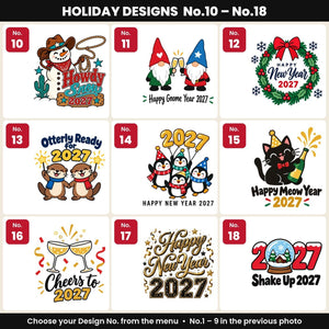 Small Christmas Gift Bags – Red Velvet Drawstring Pouches 4" × 5" (10 × 13 cm) with Rose Top, 18 Christmas & New Year 2027 Designs - Pamusan.com