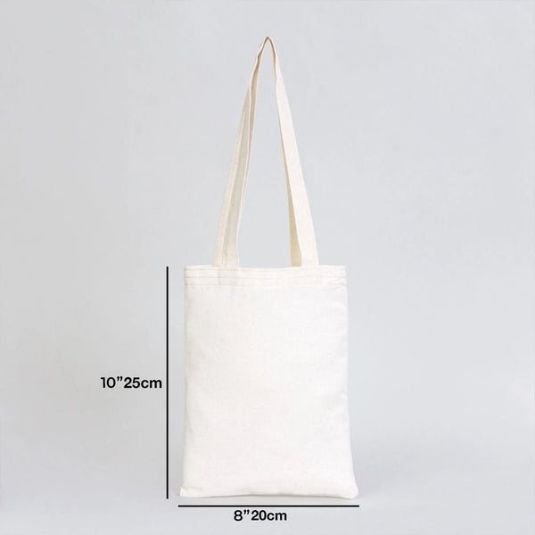 Small Cotton Tote Bag – 8" × 10" (20 × 25 cm) – 4 oz Natural Book Bag - Pamusan.com