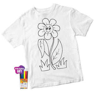 Sunflower Paintable T-Shirt with Pen - Pamusan.com