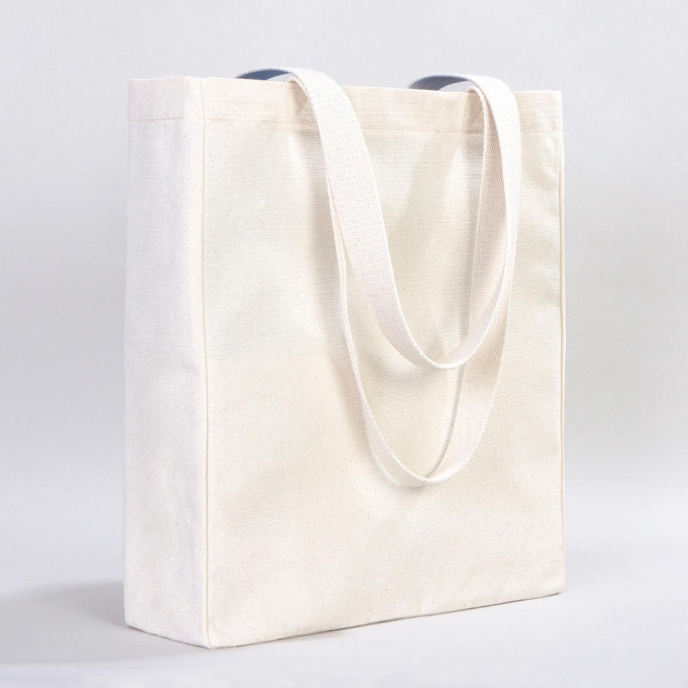 Blank Canvas Tote Bags – 16"W x 14"H x 5"L Reusable Cotton Tote