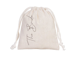 The Bride Bag, Wedding Tote for Bridal Party Cotton Pouches & Wedding Welcome Gifts - Pamusan.com