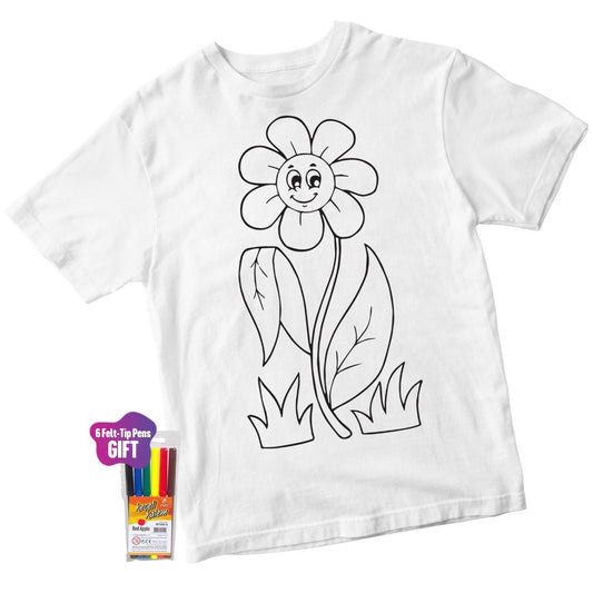 Sunflower Paintable T-Shirt with Pen