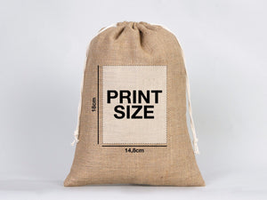 12x16 Coffee Burlap Tote Bags - Natural Jute Drawstring Gift Bags - Pamusan.com