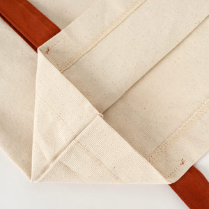Large Brown Canvas Tote Bag – 16"x14"x5", Eco-Friendly & Reusable Cotton Bag