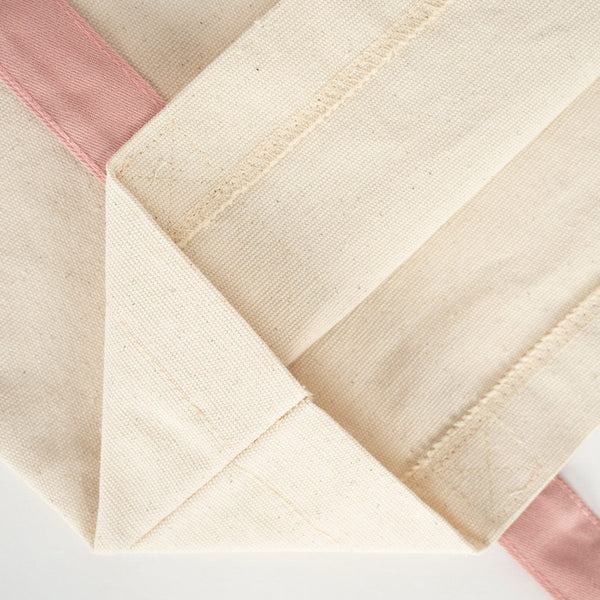 Large Blank Canvas Tote Bag with Pink Handles – 16"x14"x5", Eco-Friendly & Reusable