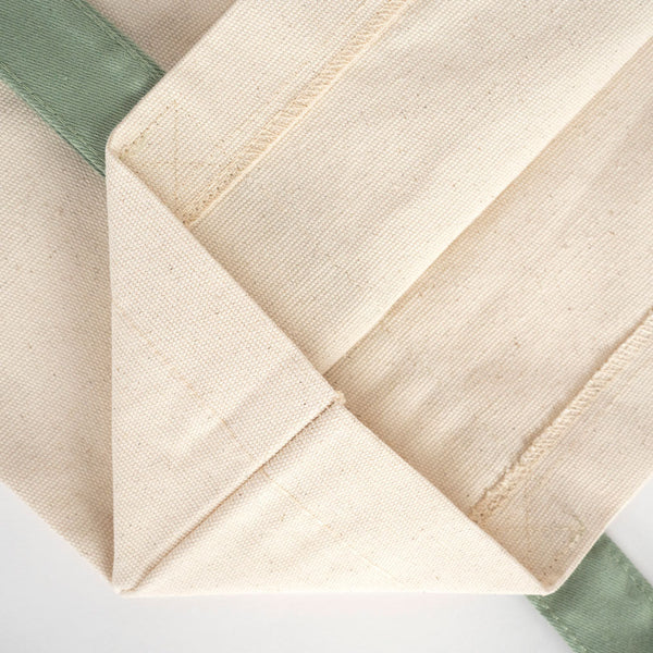 Oversized Cotton Canvas Tote Bag – Mint Green Handles, Durable & Reusable