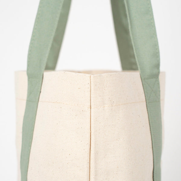 Oversized Cotton Canvas Tote Bag – Mint Green Handles, Durable & Reusable