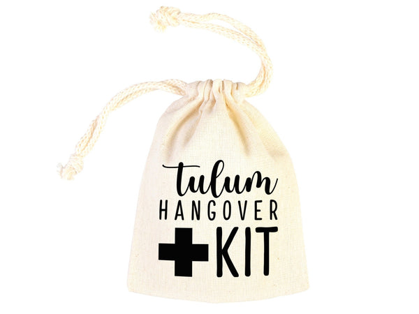 Tulum Hangover Survival Kit Bag - Bachelorette Birthday Party Recovery - Pamusan.com