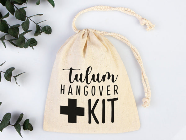 Tulum Hangover Survival Kit Bag - Bachelorette Birthday Party Recovery - Pamusan.com