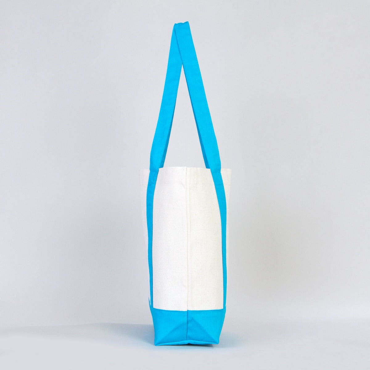 Turquoise Canvas Tote Bag 16"x14"x5" – Large Eco-Friendly Shopping Bag