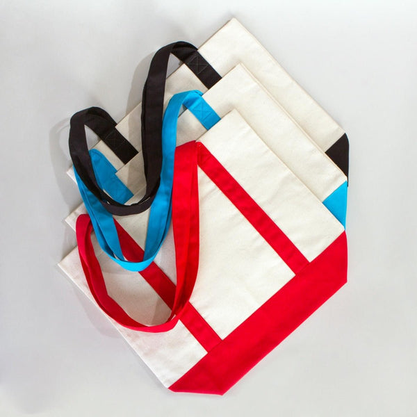 Turquoise Canvas Tote Bag 16"x14"x5" – Large Eco - Friendly Shopping Bag - Pamusan.com