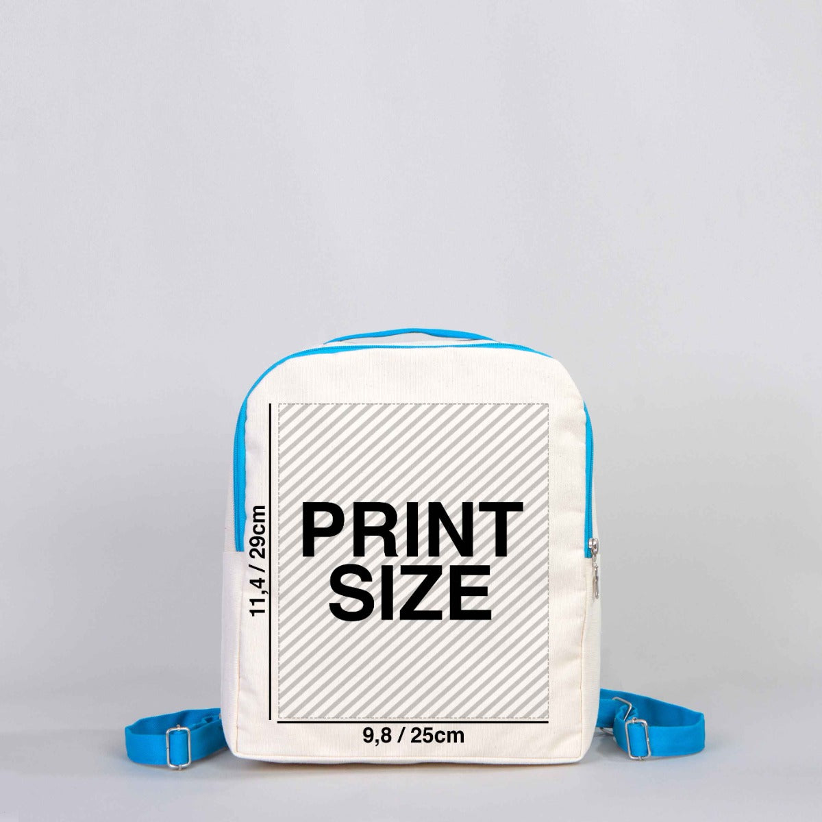 VIP Canvas Backpack 10"W x 13"H x 4"L (25 cm x 32 cm x 10 cm) - Blue  ( Customize)