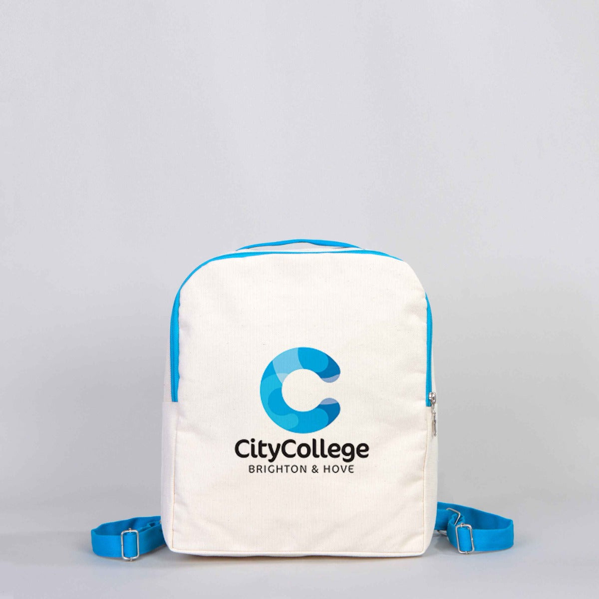 VIP Canvas Backpack 10"W x 13"H x 4"L (25 cm x 32 cm x 10 cm) - Blue  ( Customize)