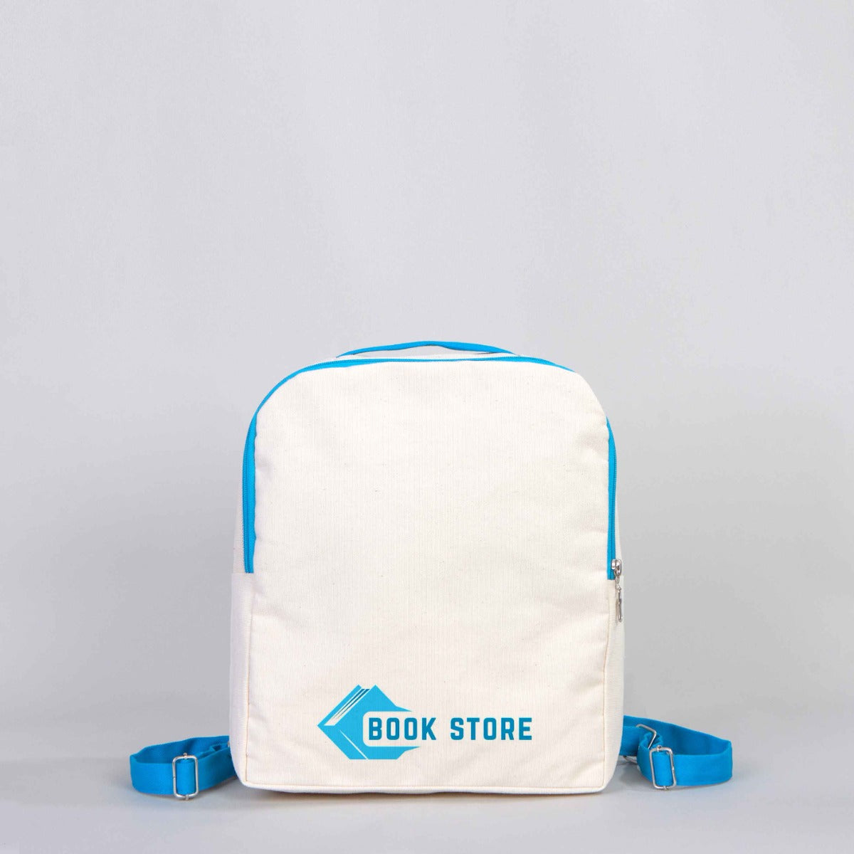 VIP Canvas Backpack 10"W x 13"H x 4"L (25 cm x 32 cm x 10 cm) - Blue  ( Customize)