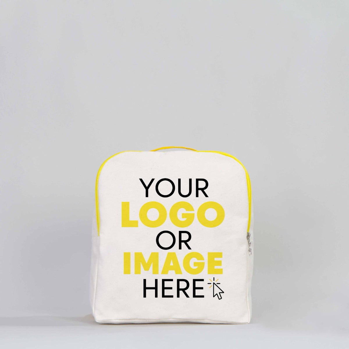 VIP Canvas Backpack 10"W x 13"H x 4"L (25 cm x 32 cm x 10 cm) - Yellow (Customize)