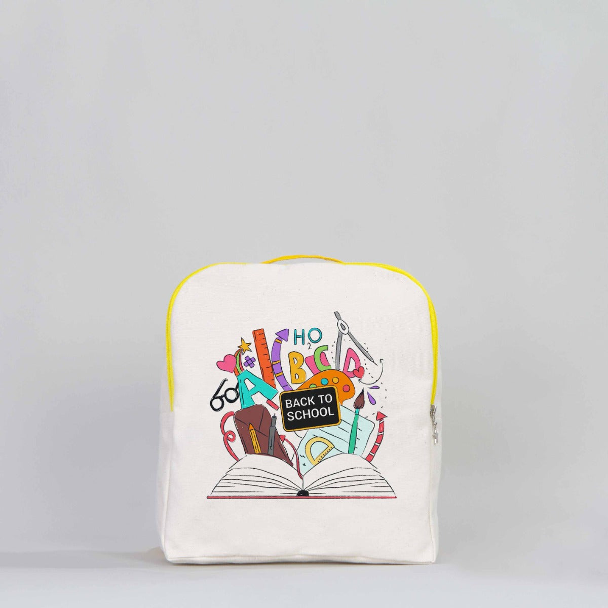 VIP Canvas Backpack 10"W x 13"H x 4"L (25 cm x 32 cm x 10 cm) - Yellow (Customize)