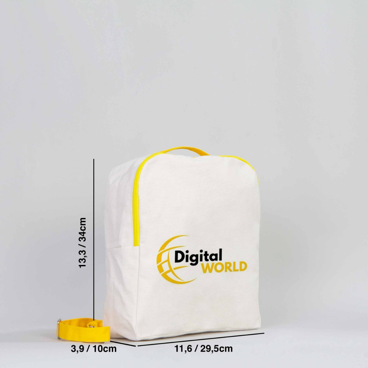 VIP Canvas Backpack 10"W x 13"H x 4"L (25 cm x 32 cm x 10 cm) - Yellow (Customize)