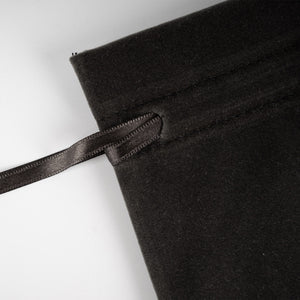 Velvet Rose Drawstring Pouch – Anthracite – 4" × 5" (10 × 13 cm) - Pamusan.com