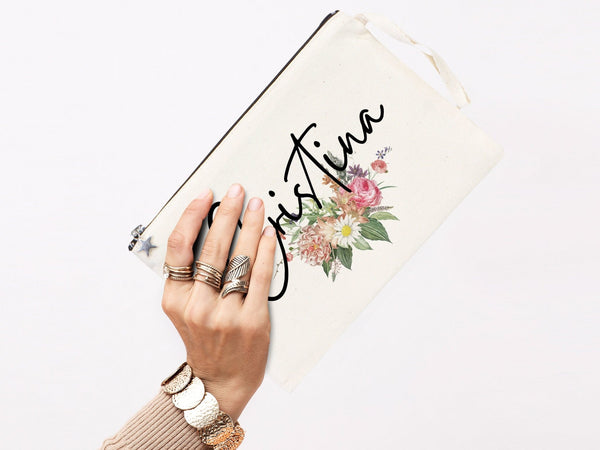 Wedding Clutch Bag 10"x7" – Custom Eco - Friendly Cotton Bridal Clutch - Pamusan.com